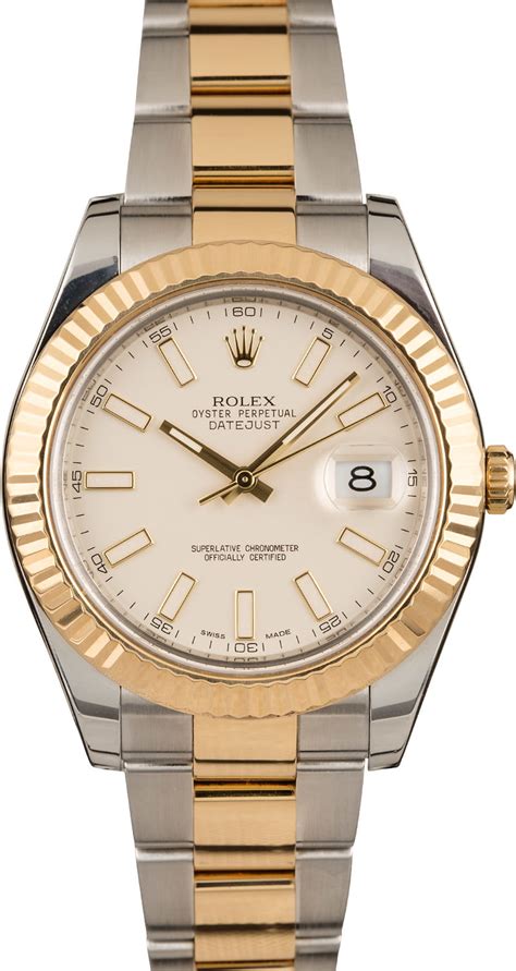 rolex datejust 41mm two tone.